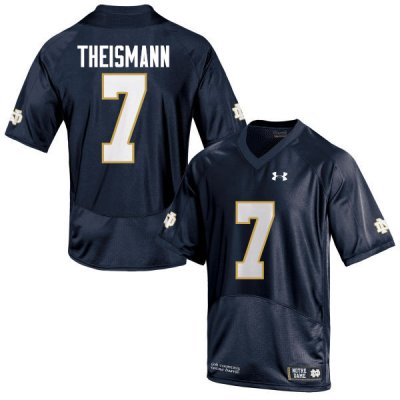 Notre Dame Fighting Irish Men's Joe Theismann #7 Navy Blue Under Armour Authentic Stitched College NCAA Football Jersey VZC7099QF